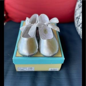 Silver Baby Deer ballet flats. Brand new. Size 10. Pet free, smoke free home.